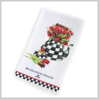 MacKenzie-Childs Dish Towel-Tulip Tea Kettle