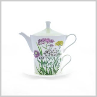 Tea for One Purple Yellow Bulbs and Wild Country Flowers