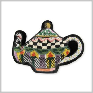 MacKenzie-Childs Teapot Shaped Embellished Throw Pillow