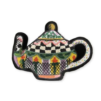 MacKenzie-Childs Teapot Shaped Embellished Throw Pillow
