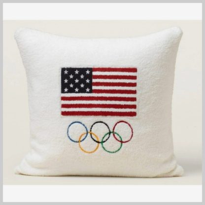 Barefoot Dreams CozyChic Team USA Olympic Ring Pillow