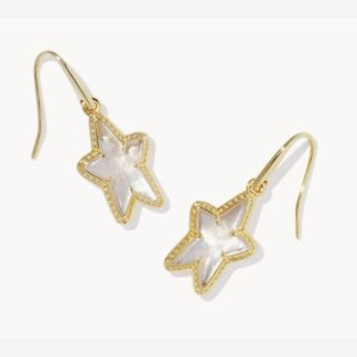 Kendra Scott Ada Star Small Drop Earrings in Gold, Ivory, and Mother of Pearl
