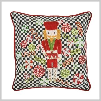 MacKenzie-Childs Holiday- Throw Pillow- Courtly Check Nutcracker