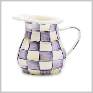 MacKenzie-Childs Violet Check Creamer