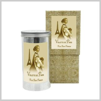 La Bouquetière Violette de Paris Rice Body Powder in Aluminum Canister