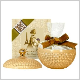 La Bouquetière Violette de Paris Rice Body Powder in Glass Canister