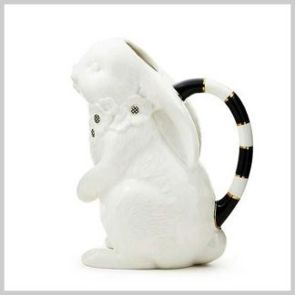 MacKenzie-Childs White Rabbit Ceramic Pitcher