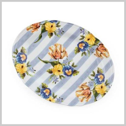 MacKenzie-Childs Wildflowers Blue Serving Platter