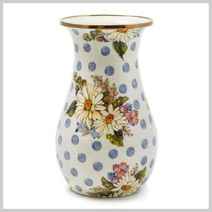 MacKenzie-Childs Wildflowers Blue Tall Vase