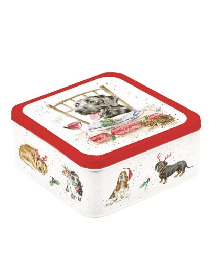 Gift Christmas Cookie & Goodies Tin "Santa's Little Helper" by Wrendale Designs
