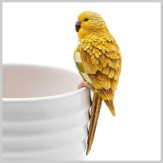 MacKenzie-Childs Parakeet Pot Climber Chartreuse