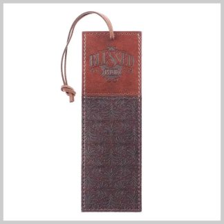 Christian Art Gifts Bookmark Faux Leather Brown Two-Tone Blessed Man Jer. 17:7