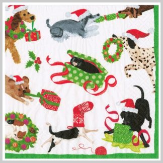 Caspari Holiday Christmas Mischief Boxed Cocktail Napkins