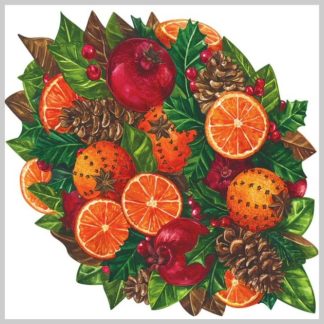 Hester & Cook Die Cut Placemat Winter Citrus