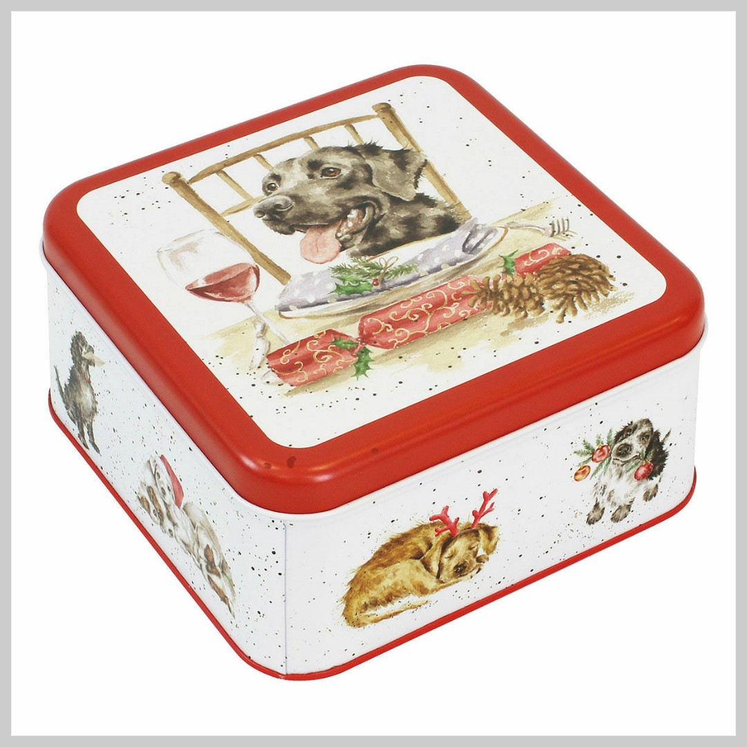 Wrendale Gift Christmas Cookie & Goodies Tin "Santa's Little Helper"