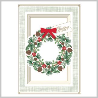 Holiday Greeting Card by Anna Griffin-Green Wreath