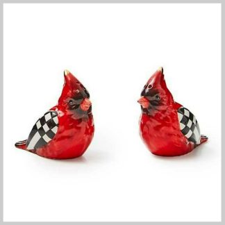 MacKenzie-Childs Holiday-Salt & Pepper Set-Cardinal Toile