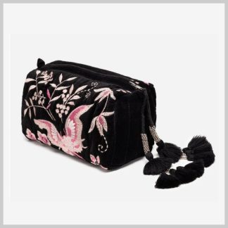 Johnny Was Velvet Quilted Makeup Bag Rosalyn