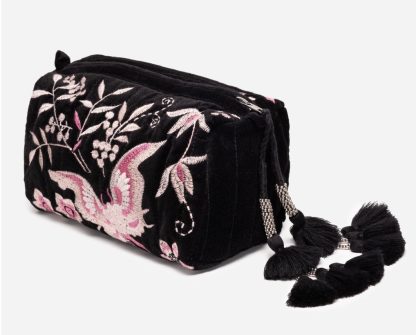 Johnny Was Velvet Quilted Makeup Bag Rosalyn