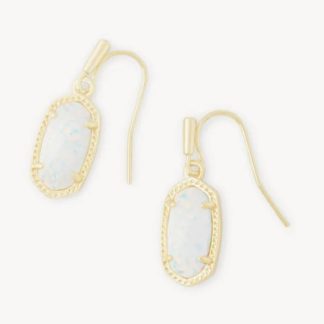 Kendra Scott Lee Earrings in Gold with White Opal
