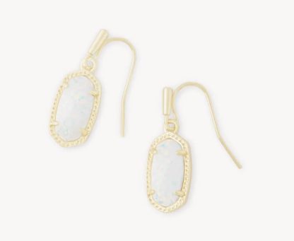 Kendra Scott Lee Earrings in Gold with White Opal