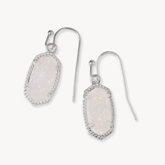 Kendra Scott Lee Earring Rhodium and Iridescent Drusy