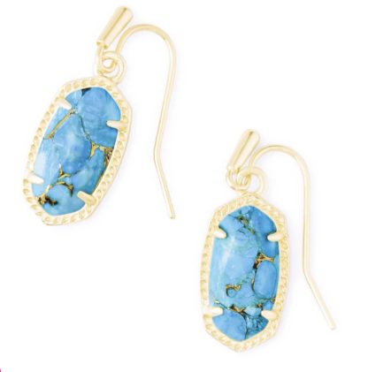 Kendra Scott Lee Earrings in Bronze Veined Turquoise Magnesite