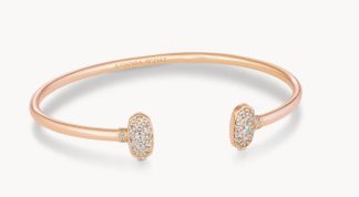 Grayson Cuff Bracelet in Rose Gold and Crystal