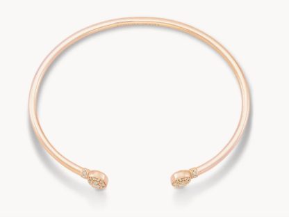 Grayson Cuff Bracelet in Rose Gold and Crystal
