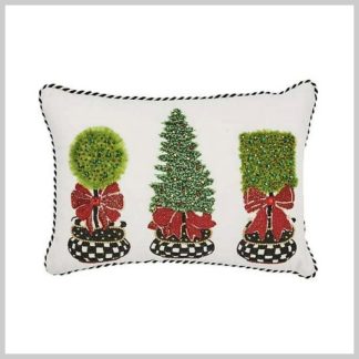 MacKenzie-Childs Holiday- Throw Pillow- Topiary Lumbar
