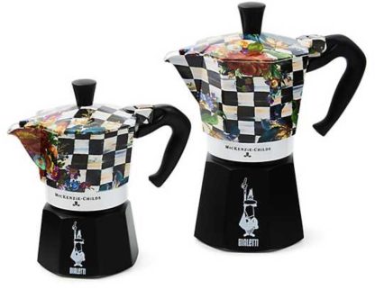 MakKenzie Childs Courtly Flower Market 6 Cup Moka Pot