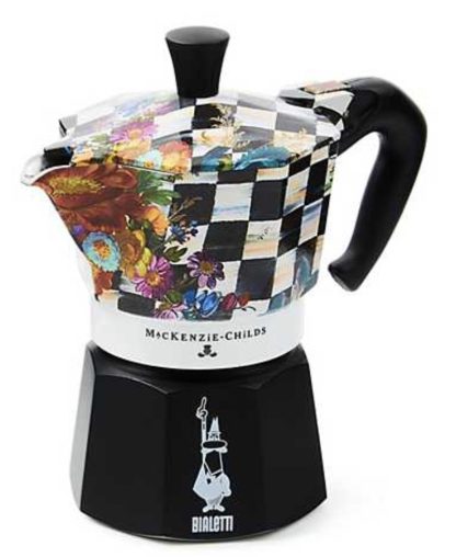 MacKenzie Childs Courtly Flower Market 3 Cup Moka Pot