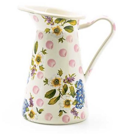 MacKenzie-Childs Wildflowers Pink Medium Practical Pitcher