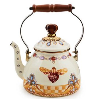 MacKenzie Childs Queen Bee 2 Quart Tea Kettle