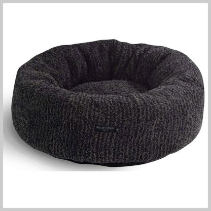 Barefoot Dreams CozyChic Round Pet Bed-Carbon Black