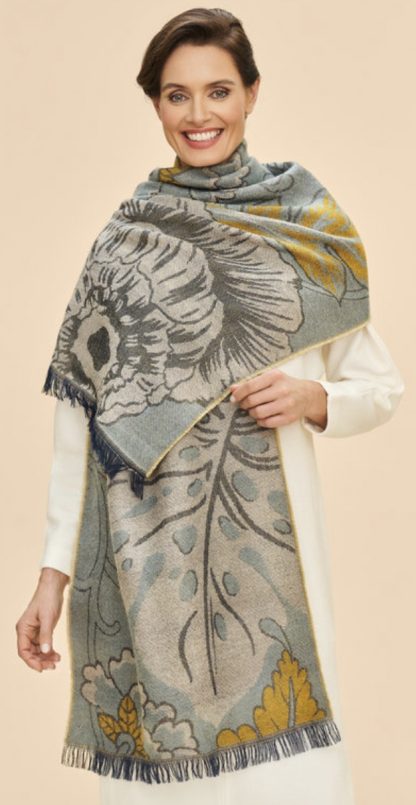 Powder Wild Floral Woven Scarf