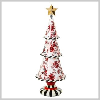 MacKenzie-Childs Holiday- Cardinal Toile Tiered Tree